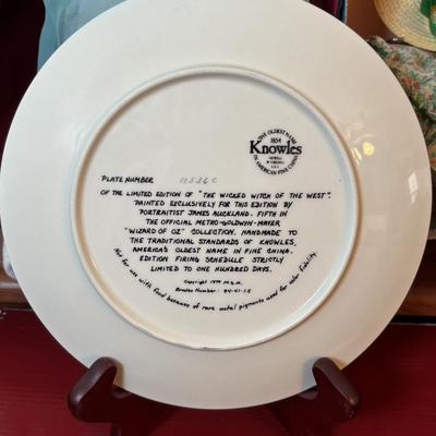 LOT 122: Lenox Christmas Princess Doll, Knowles China Wizard of Oz Collectors Plate and Madame Alexander Dolls