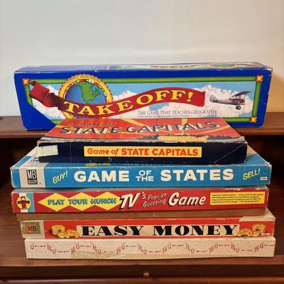 LOT 123: Vintage Games: Rebound, Easy Money, Game of the States, Hi Q and others