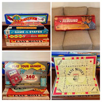 LOT 123: Vintage Games: Rebound, Easy Money, Game of the States, Hi Q and others