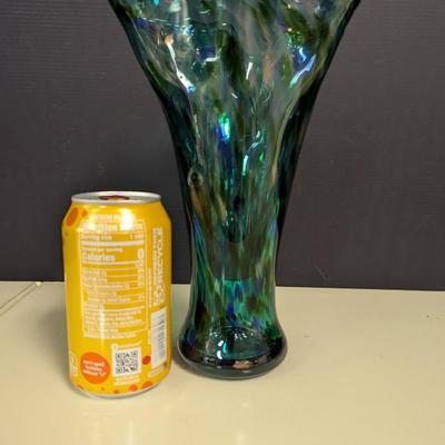 Hand Blown Glass Vase Murano Style