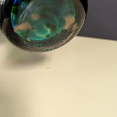 Hand Blown Glass Vase Murano Style