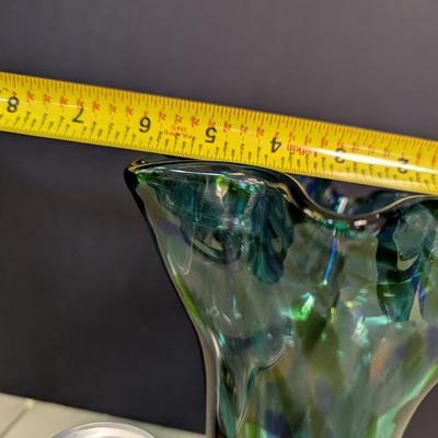 Hand Blown Glass Vase Murano Style