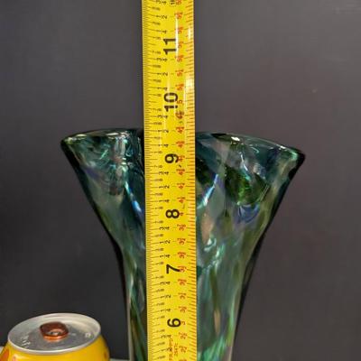 Hand Blown Glass Vase Murano Style