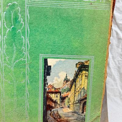 Sale Photo Thumbnail #456: Spiral and other bound notebooks. Africa Giraffe playing cards and score pads. fine paper, postcards autograph book from 1900. "may your memories shire as bright as Edison's light."