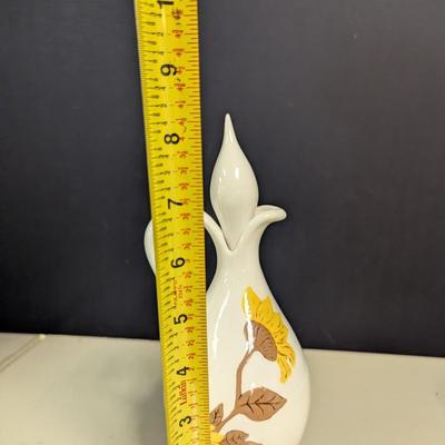 Sunflower Pottery Oil Cruet Signed S. Garris '75