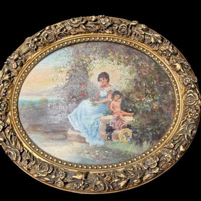 Attributed to Hans Zatzka Oil on Canvas