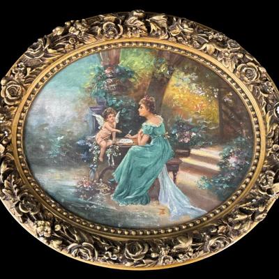 Attributed to Hans Zatzka Oil on Canvas
