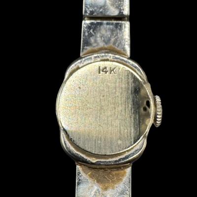 Ladies Watch Vintage Nastrix Stamped 14K Gold