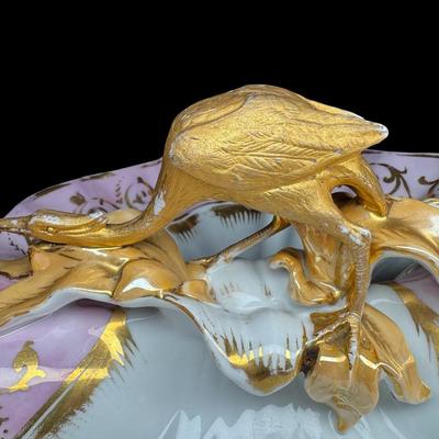 Early Carl Tielsch Majolica Style Two-Part Dish