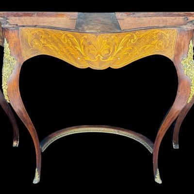 Rococo Italian Style Marble Top Entry Table