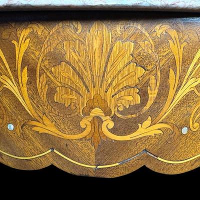 Rococo Italian Style Marble Top Entry Table