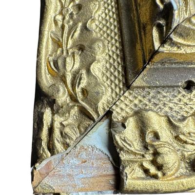 Sale Photo Thumbnail #111: This is a trio of G. Lancois oils on canvas. They are 19th century European pieces, depicting journey and romance. There is age related wear, including craquelure, some early repairs, and minimal paint loss. There is also some minimal gesso loss to the fr