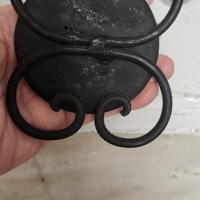 Sale Photo Thumbnail #157: Italian Capodimonte Fruit basket (chippy), Spice of Life Container, 4 metal shell dishes and a couple pairs of candle holders