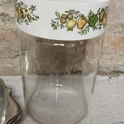 Sale Photo Thumbnail #160: Italian Capodimonte Fruit basket (chippy), Spice of Life Container, 4 metal shell dishes and a couple pairs of candle holders