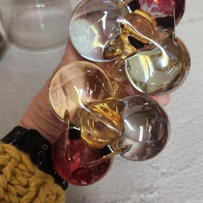 Sale Photo Thumbnail #159: Italian Capodimonte Fruit basket (chippy), Spice of Life Container, 4 metal shell dishes and a couple pairs of candle holders