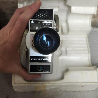 Sale Photo Thumbnail #172: Keystone zoom in Styrofoam and a Kodak Brownie in case