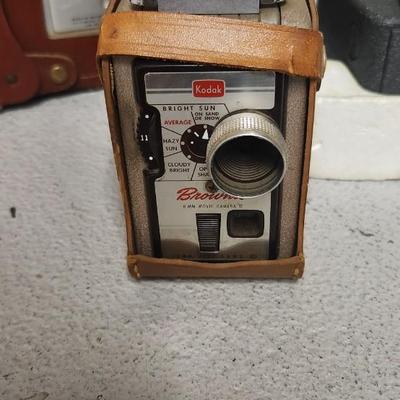 Sale Photo Thumbnail #168: Keystone zoom in Styrofoam and a Kodak Brownie in case