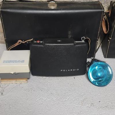 Sale Photo Thumbnail #186: Polaroid Automatic 100 Land Camera and a Polaroid 101 Land Camera in Cases