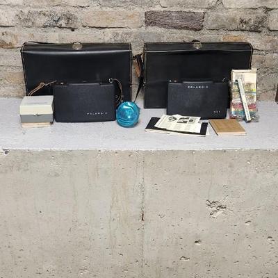 Sale Photo Thumbnail #184: Polaroid Automatic 100 Land Camera and a Polaroid 101 Land Camera in Cases