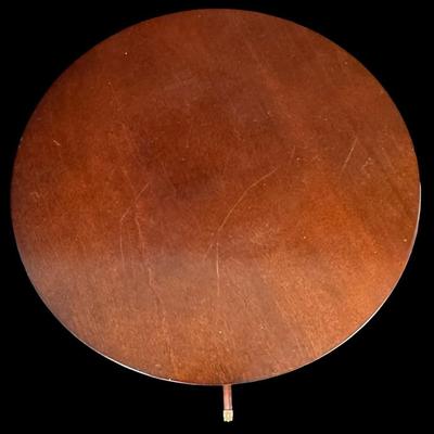 Sale Photo Thumbnail #170: Dated 1991. Model # VTA01. This piece has Phyfe style legs, with lion accents on all legs. Measurement: 40”H x 11” Diameter. [JP]