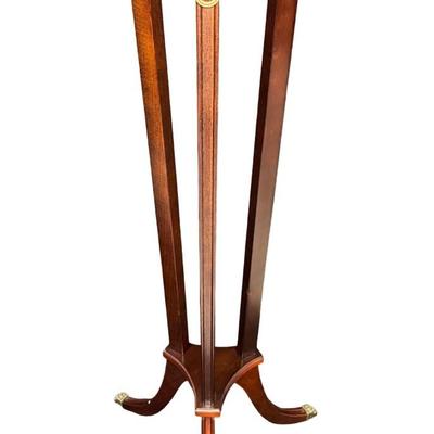 Sale Photo Thumbnail #168: Dated 1991. Model # VTA01. This piece has Phyfe style legs, with lion accents on all legs. Measurement: 40”H x 11” Diameter. [JP]