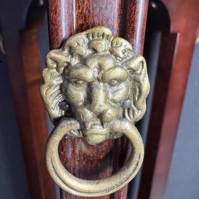 Sale Photo Thumbnail #171: Dated 1991. Model # VTA01. This piece has Phyfe style legs, with lion accents on all legs. Measurement: 40”H x 11” Diameter. [JP]