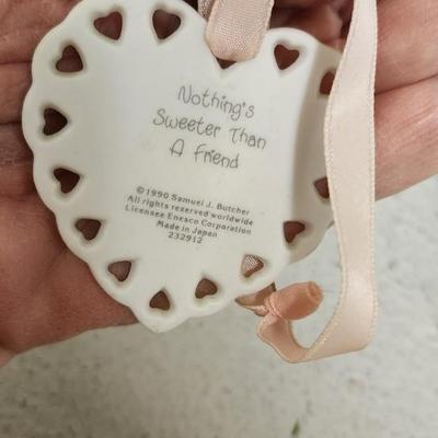 Sale Photo Thumbnail #284: Misc plates, bowls trivet and a sweet little precious moments