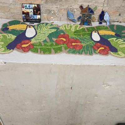 Sale Photo Thumbnail #304: Fantastic TJ Maxx Beaded Runner, misc napkin rings, suncatchers and even a windchime