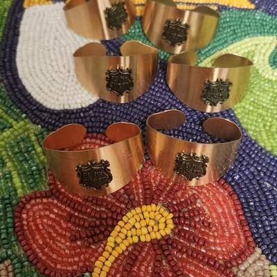 Sale Photo Thumbnail #298: Fantastic TJ Maxx Beaded Runner, misc napkin rings, suncatchers and even a windchime