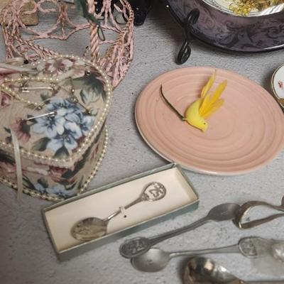 Sale Photo Thumbnail #322: Floral lot - spoons, little dolls....so much stuff