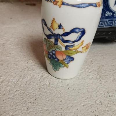 Sale Photo Thumbnail #366: Frederick Cooper Foo Lion Dog Lamp and 2 pieces of Bernardaud Limoges Borghese