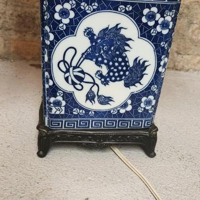 Sale Photo Thumbnail #374: Frederick Cooper Foo Lion Dog Lamp and 2 pieces of Bernardaud Limoges Borghese