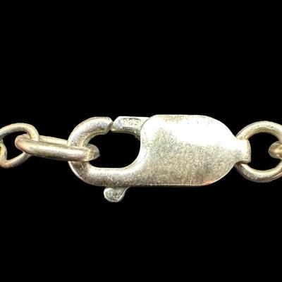 Sale Photo Thumbnail #181: This two-piece ensemble includes a necklace and a bracelet. Each features semi-precious gemstones. The clasps are marked “925.” Length of necklace: 21”L. [JP]