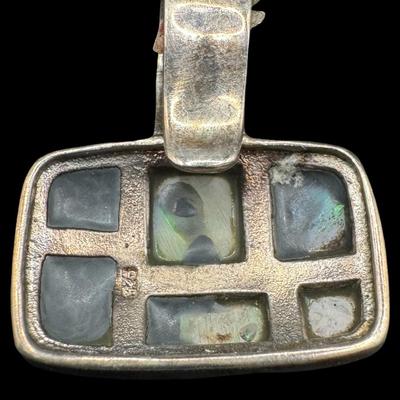 Sale Photo Thumbnail #215: [9.27g] Includes an anklet, and an inlaid abalone pendant. Length of anklet: 9”. [JP]