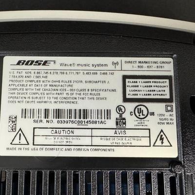 Sale Photo Thumbnail #222: This system has a single CD player, and an AM/FM radio. Includes an unopened instructional CD and remote. Powers on at time of catalog. Measurement: 14.5”W x 3.5”H. [JP]