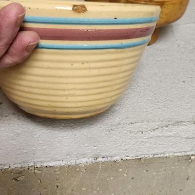 Sale Photo Thumbnail #431: Rothsay yellowware advertising bowl - love the phone number!