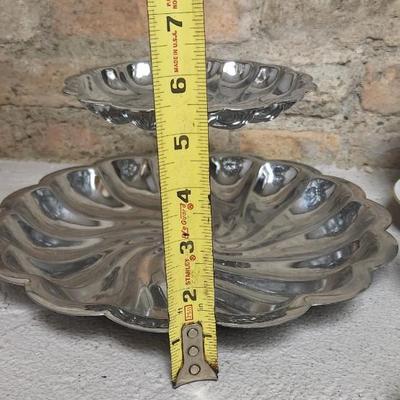 Sale Photo Thumbnail #467: Pair of milkglass salt and pepper, silvercrest dish, those teacups are beautiful - notice the signature