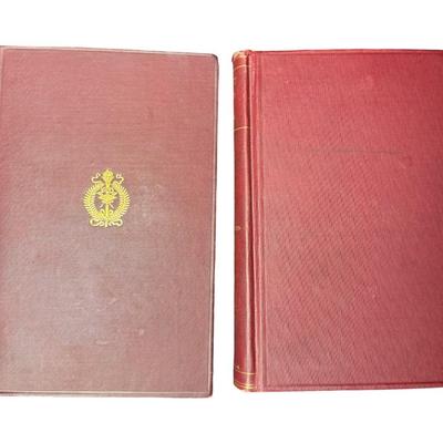 Sale Photo Thumbnail #268: Both of these texts are from the late 1900s. “Origin of a Species” is the University Edition, and “Descent of Man” is a Second Edition. Both books have age related wear. The bindings on both are intact. There is some discoloration and pencil writi