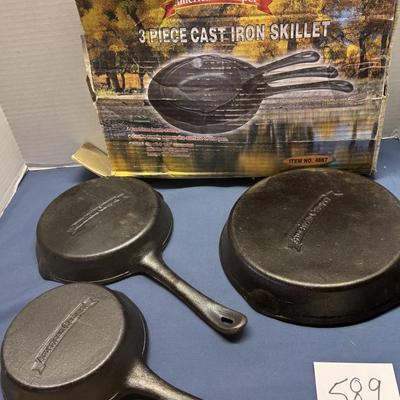 American Camper Cast Iron Skillet Set