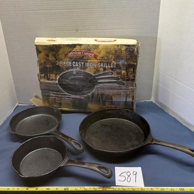 American Camper Cast Iron Skillet Set