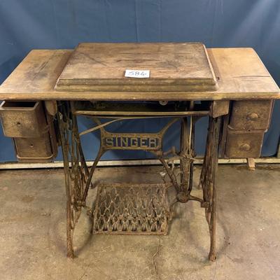 Singer Sewing Machine in Cabinet