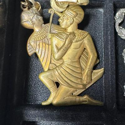 Sale Photo Thumbnail #296: Includes 25 pairs of earrings, and two single earrings. Some are vintage. There are clip-on earrings, as well as pierced earrings. Does not include display tray. [JP]