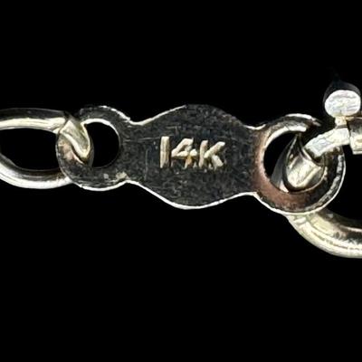 Sale Photo Thumbnail #305: [2.46g] This is a bar and link chain, in white gold. It appears to be free of defects. Measurement: 17”L. [JP]