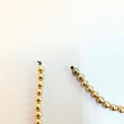 565 Vintage Marvella faux Pearl Necklace & Earring set with Crystal Necklace