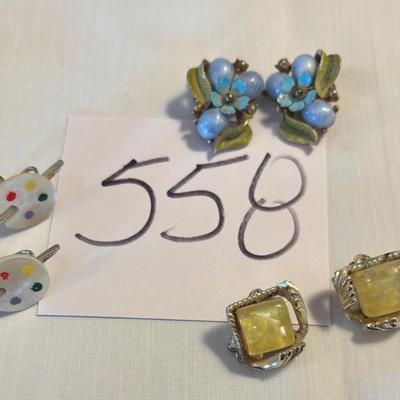 Vintage Clip on Earring Lot