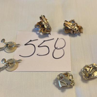 Vintage Clip on Earring Lot