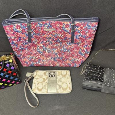 Modern Handbag Assortment Including Coach