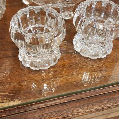 Sale Photo Thumbnail #535: Large lot of bowls/crystal pieces. Some are chippy