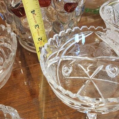 Sale Photo Thumbnail #538: Large lot of bowls/crystal pieces. Some are chippy