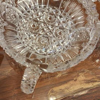 Sale Photo Thumbnail #533: Large lot of bowls/crystal pieces. Some are chippy